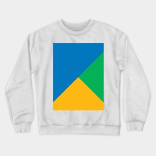 Blue Yellow Green Triangles Crewneck Sweatshirt